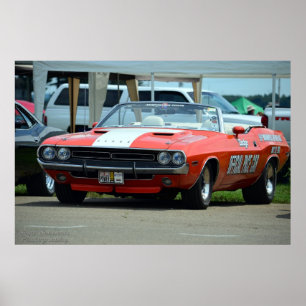 Poster Voiture Dodge Challenger Pace 1971