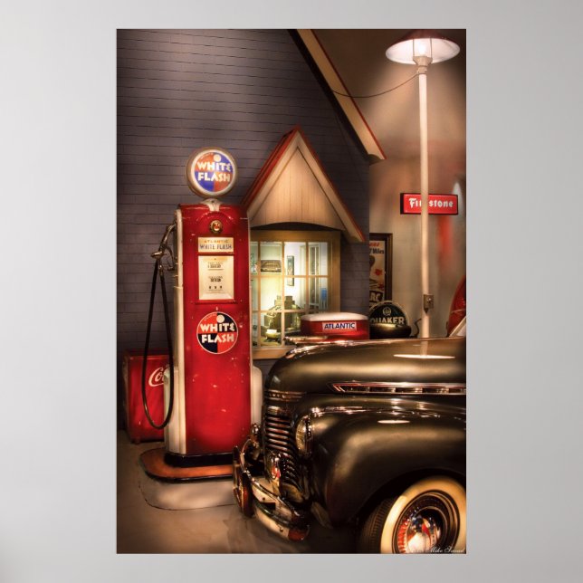 Poster Voiture - Essence Flash Blanche (Devant)