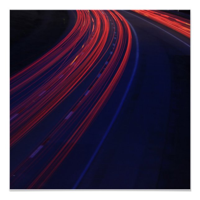 Poster Voiture Traces de signalisation (Devant)