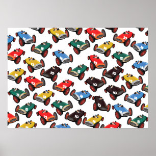 Poster Voitures de course vintages