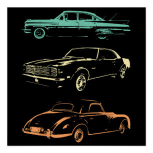 Poster Voitures Vintage - 80s & 90s Graphic Retro