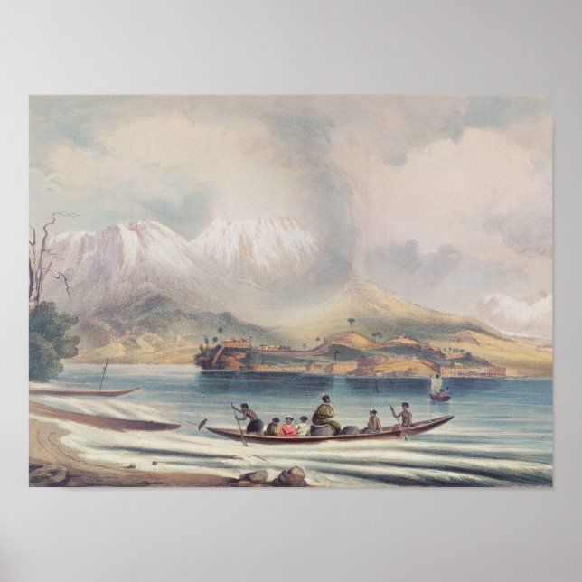 Poster Volcan Tongariro, Nouvelle-Zélande (Devant)