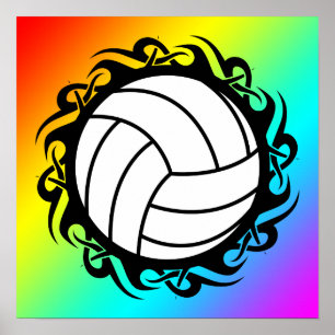 Poster volley-ball tribal