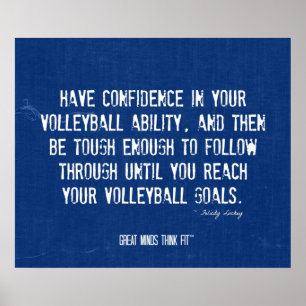 Poster Volleyball 017 - Couleurs Denim