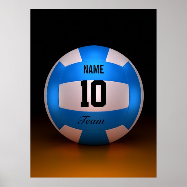 Poster Volleyball Bleu (Devant)
