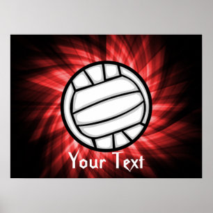 Poster Volleyball ; Rouge