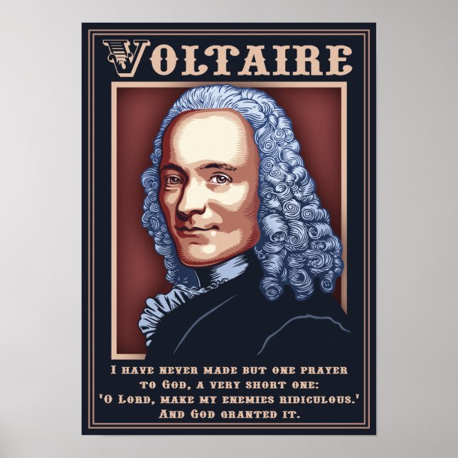 Poster Voltaire - Prière (Devant)