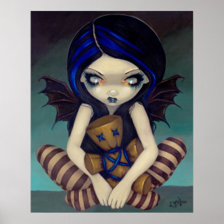 Poster Voodoo en fée gothique bleue Imprimer
