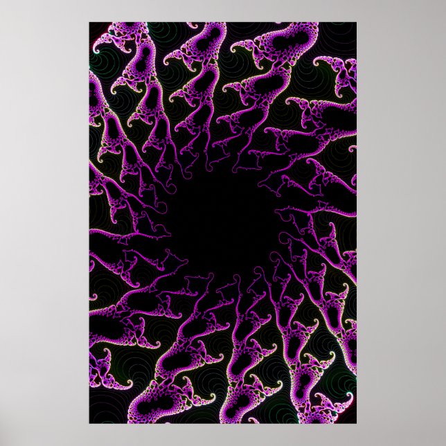 Poster : Vortex fractal psychédélique (Devant)