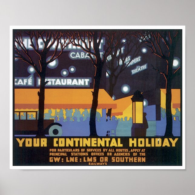 Poster Vos Vacances Continental (Devant)