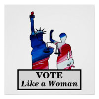 VOTE BLUE Femmes Liberté Justice Drapeau Elections
