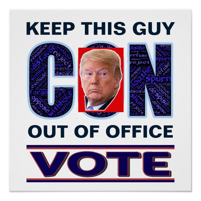 Poster Vote Blue Resist 2024 Presidential Glossy (Devant)