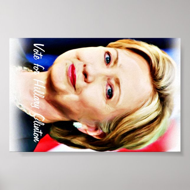 Poster Vote Hillary Clinton pour le président des Etats-U (Devant)