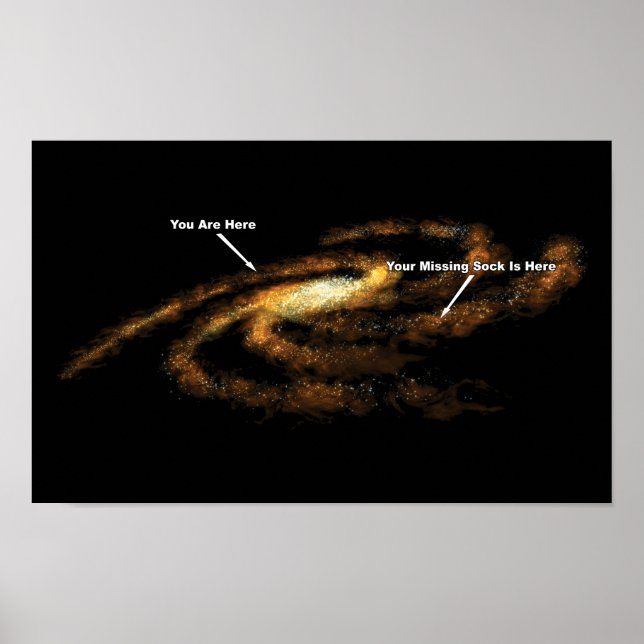 Poster Votre chaussette manquante est ici Galaxie de la V (Devant)