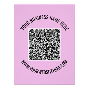 Poster Votre code QR et votre Modèle d'affichage de texte
