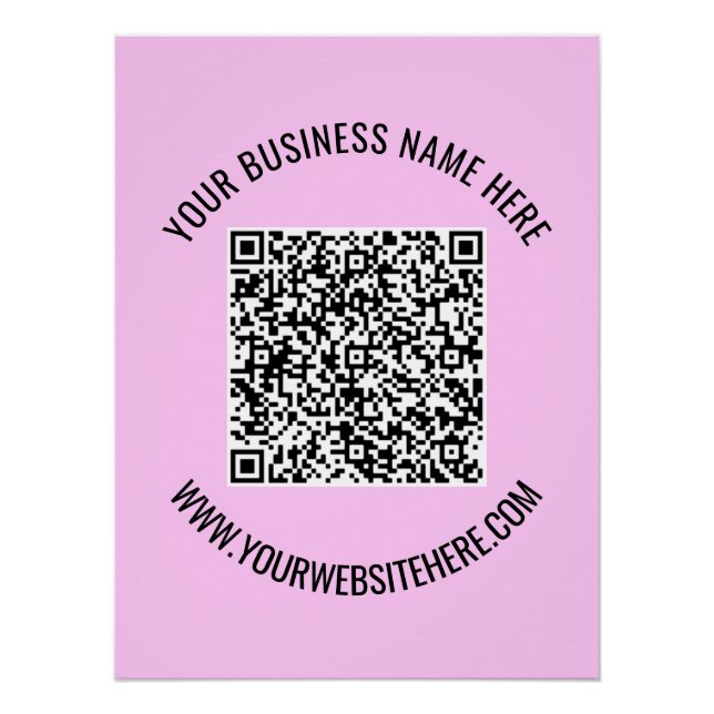 Poster Votre code QR et votre Modèle d'affichage de texte (Devant)