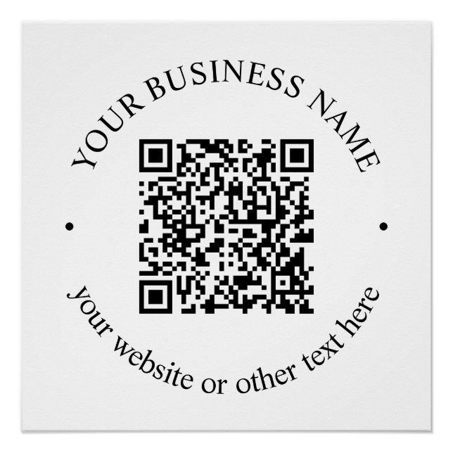 Poster Votre code QR téléchargé plus texte circulaire mod (Devant)