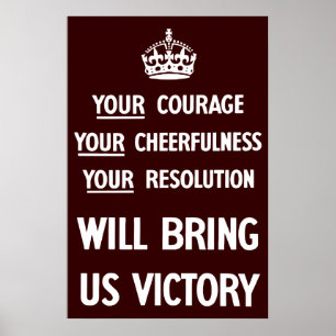 Poster Votre courage votre gaieté votre résolution