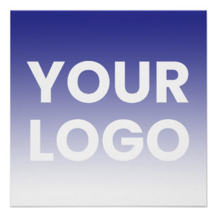 Poster Votre logo et dégradé de couleur de fond modifiabl