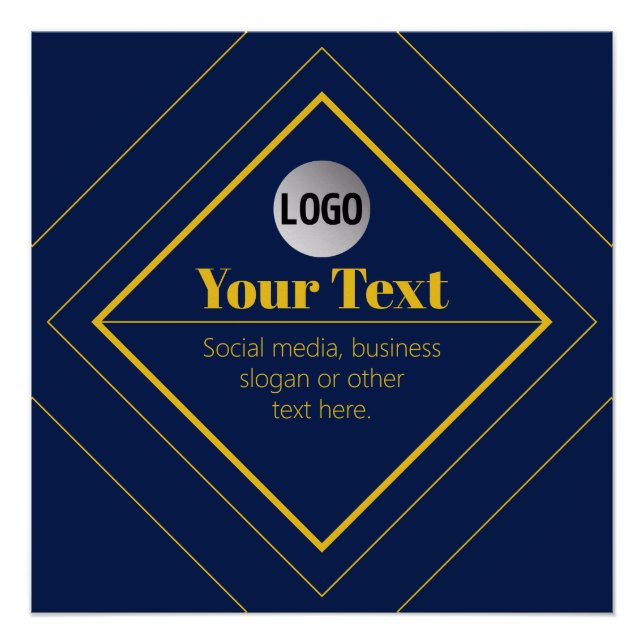 Poster Votre logo et modèle de design personnalisable (Devant)