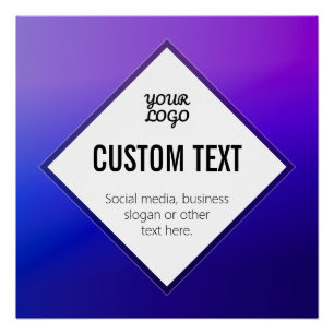 Poster Votre logo et texte personnalisable Ombre violet