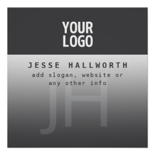 Poster Votre logo, nom commercial et monogramme