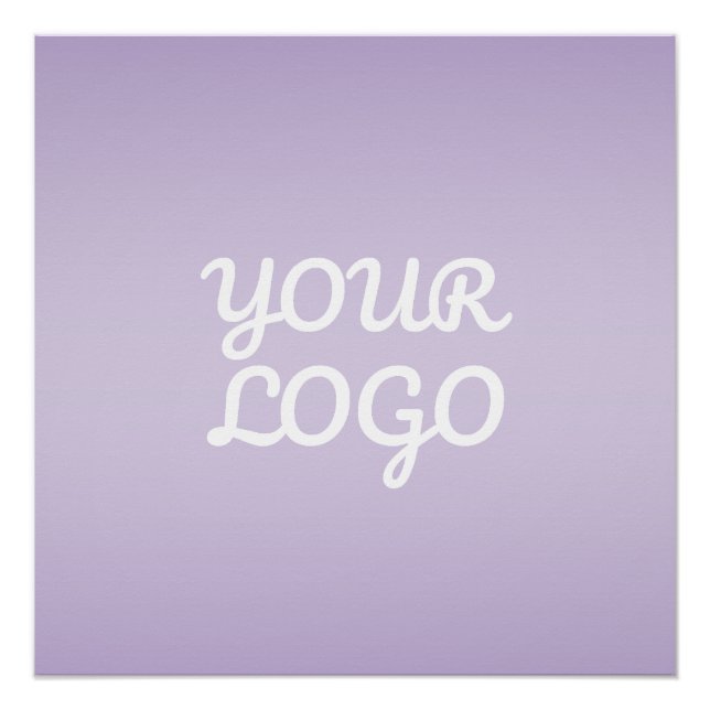 Poster Votre logo & ombre simple moderne | Lavande (Devant)