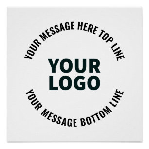 Poster Votre logo ou image Texte éditable gras