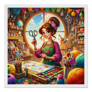 Poster Votre Série D'Artisanats De Charme