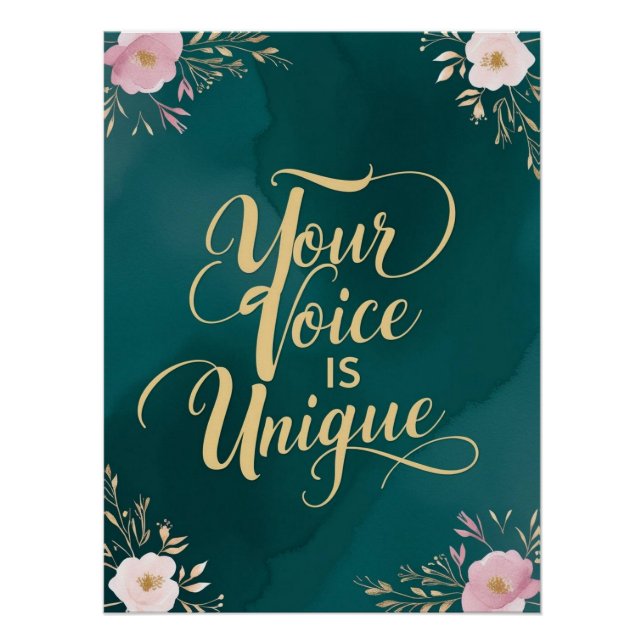 Poster Votre voix est unique (Devant)