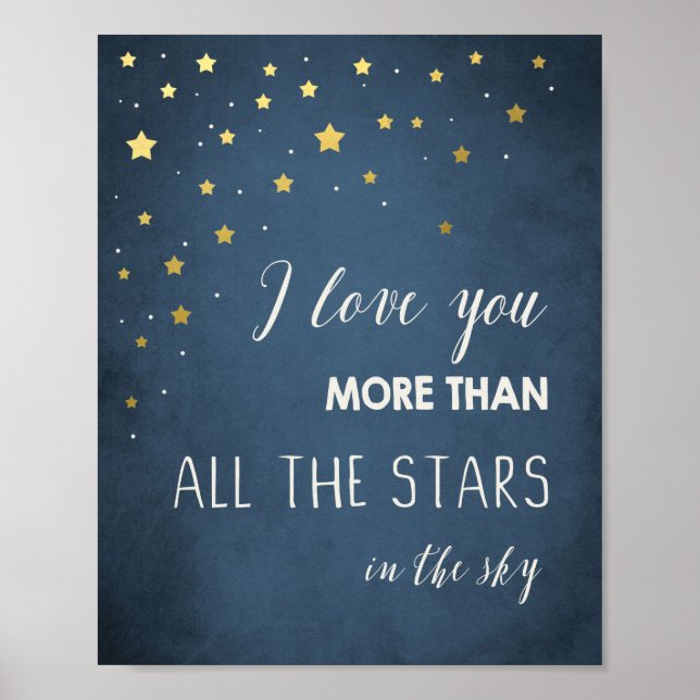 Poster Vous aimez plus que toutes les étoiles Citer art N (Devant)
