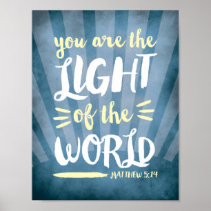 Poster Vous êtes la lumière du don chrétien mondial