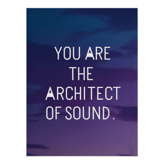 Poster Vous êtes l'architecte du son (Devant)
