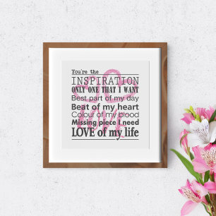 Poster Vous êtes l'inspiration.