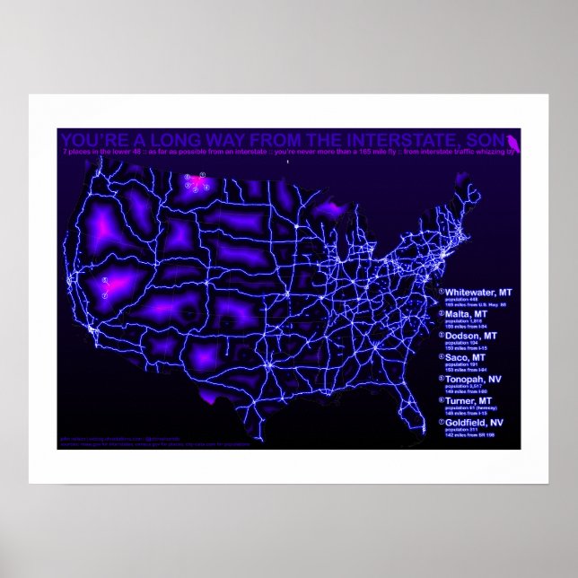 Poster Vous êtes loin de l'inter-état (Devant)