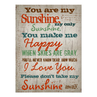 Poster Vous êtes ma chanson Sunshine pour enfants