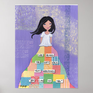 Poster Vous pouvez faire ceci - art pour des filles et