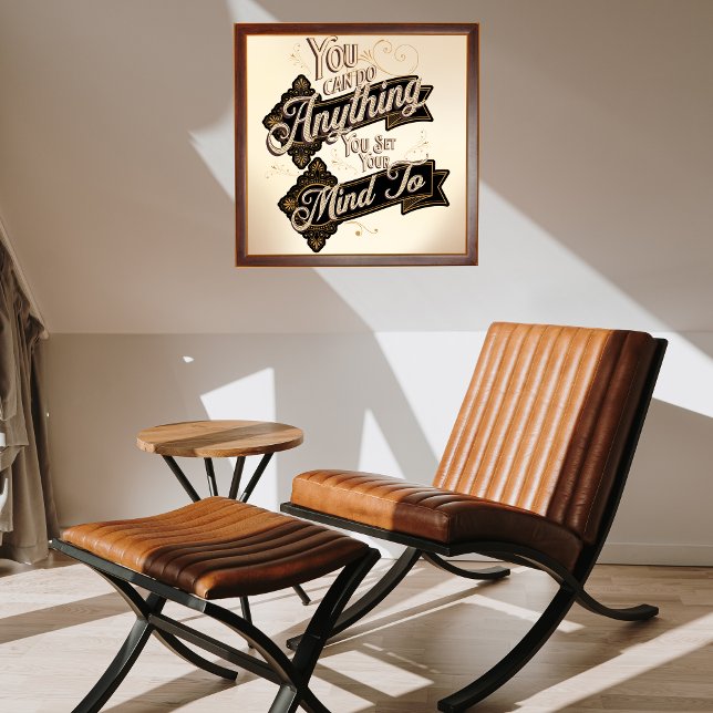 Poster Vous Pouvez Faire N'Importe Quoi Citer Beige Brown (Créateur téléchargé)