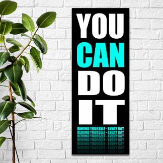 Poster Vous pouvez le faire (aqua) Motivationnel