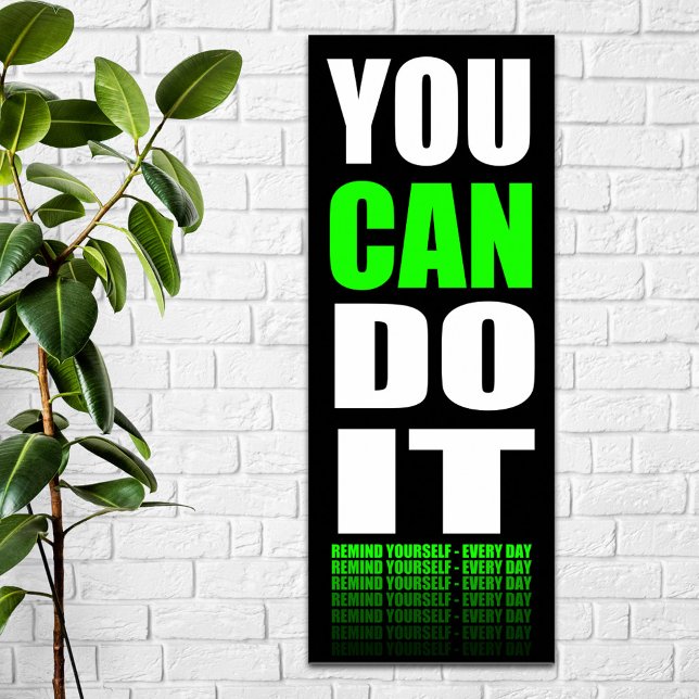 Poster Vous pouvez le faire (vert) Motivationnelle (Créateur téléchargé)