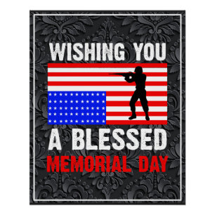Poster Vous souhaitant un Memorial Day béni