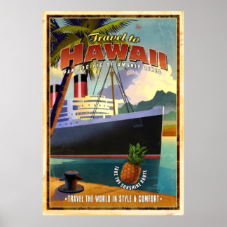 Poster Voyage à Hawaii