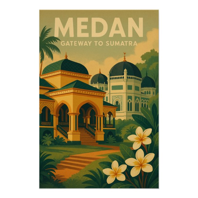 Poster Voyage à Medan, Indonésie (Devant)
