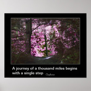 Poster Voyage Commence Par Confucius Citation Inspiration