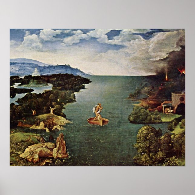 Poster voyage dans le monde souterrain par Joachim Patini (Devant)