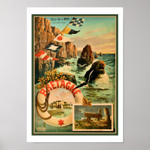 Poster Voyage de Français du d'Alesi 1895 de la Bretagne