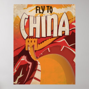 Poster Voyage en Chine vintage