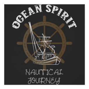Poster Voyage nautique Ocean Spirit