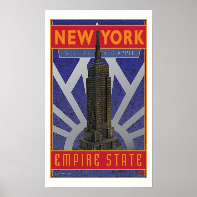 Poster VOYAGE-New York-Empire State Bldg. (Devant)