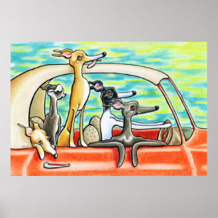 Poster Voyage par la route par Andie